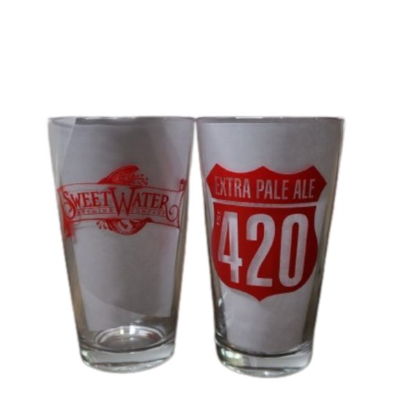 Sweetwater Brewing 420 Pint Glasses Set of 2 - Picture 1 of 4